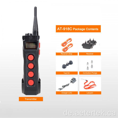 Aetertek AT-919C-2 1000M Remote Shock Halsband